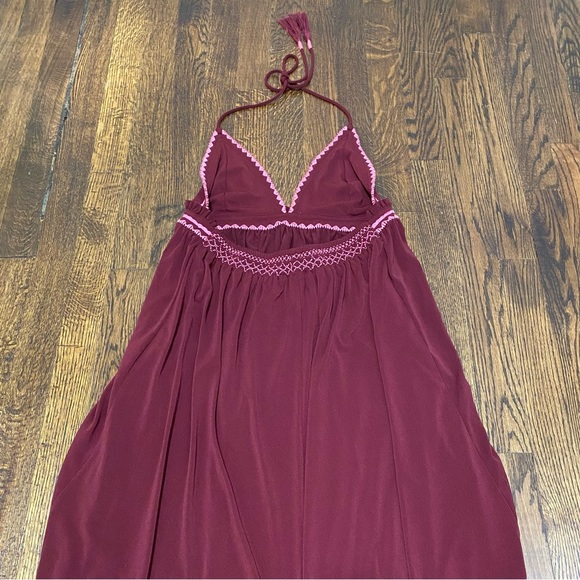 NWOT Express high low boho embroidered halter maxi dress - Picture 4 of 14